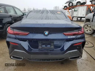 2020 BMW 8 Series 840i with VIN WBAAE2C02LCE41189, listed as a Copart auction lot 37305074 with 0 mi miles and Salvage Title. Bid and sale history available at carsss.com. Image 6.