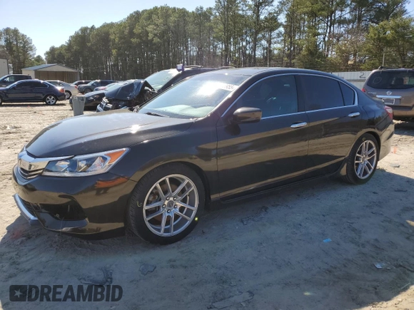 2016 Honda Accord Sport with VIN 1HGCR2F59GA108480, listed as a Copart auction lot 49613955 with 131,612 mi miles and Salvage Title. Bid and sale history available at DreamBid. Image 1.