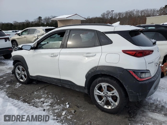 2023 Hyundai Kona SEL with VIN KM8K6CAB3PU970951, listed as a Copart auction lot 42945845 with Not Provided miles and Salvage Title. Bid and sale history available at DreamBid. Image 2.