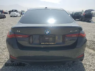 2023 BMW i4 eDrive40 with VIN WBY73AW01PFP79918, listed as a Copart auction lot 57541264 with 17,168 mi miles and Salvage Title. Bid and sale history available at carsss.com. Image 6.