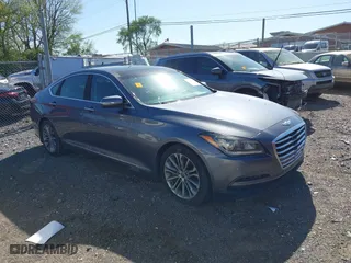 2015 Hyundai Genesis 3.8L with VIN KMHGN4JE3FU033234, listed as a IAAI auction lot 42049463 with 135,154 mi miles. Bid and sale history available at carsss.com. Image 13.