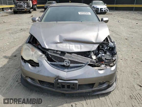 2002 Acura RSX Type S with VIN JH4DC53062C027480, listed as a Copart auction lot 54434945 with 155,555 mi miles and Salvage Title. Bid and sale history available at DreamBid. Image 5.