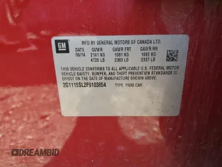 2015 Chevrolet Impala LT z VIN 2G1115SL2F9103854, wystawiony jako Copart lot #56124715 z przebiegiem 184 560 mil mil oraz Szkoda całkowita • Salvage title. Historia ofert i sprzedaży dostępna na DreamBid. Obrazek 12.