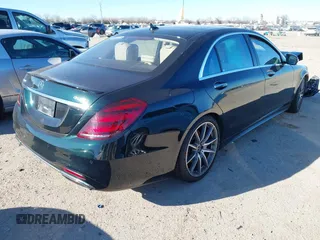2018 Mercedes-Benz S 560 with VIN WDDUG8GB9JA417220, listed as a IAAI auction lot 41145690 with Not Provided miles and . Bid and sale history available at carsss.com. Image 4.
