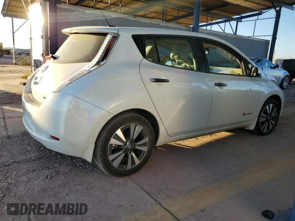2017 Nissan LEAF SL with VIN 1N4BZ0CPXHC300894, listed as a Copart auction lot 82243014 with 9,895 mi miles and Clean Title. Bid and sale history available at carsss.com. Image 3.