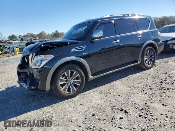 2018 Nissan Armada SV with VIN JN8AY2ND8J9058217, listed as a Copart auction lot 86916214 with 99,324 mi miles and Salvage Title. Bid and sale history available at carsss.com. Image 1.