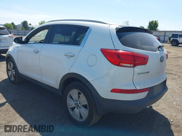 2014 Kia Sportage EX with VIN KNDPCCACXE7618991, listed as a IAAI auction lot 42413938 with 204,494 mi miles and . Bid and sale history available at DreamBid. Image 3.