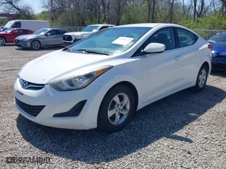 2014 Hyundai Elantra SE with VIN 5NPDH4AE0EH512444, listed as a IAAI auction lot 41986233 with 166,073 mi miles. Bid and sale history available at carsss.com. Image 2.