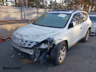 2004 Nissan Murano SE with VIN JN8AZ08W34W325753, listed as a IAAI auction lot 38803537 with 1 mi miles. Bid and sale history available at carsss.com. Image 2.
