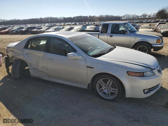 2008 Acura TL with VIN 19UUA66208A009024, listed as a Copart auction lot 46442425 with 161,047 mi miles and Salvage Title. Bid and sale history available at carsss.com. Image 4.