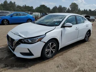 2021 Nissan Sentra SV with VIN 3N1AB8CV7MY312660, listed as a Copart auction lot 61034355 with 22,855 mi miles and Salvage title. Bid and sale history available at DreamBid. Image 1.