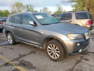 2013 BMW X3 xDrive28i with VIN 5UXWX9C55D0A15716, listed as a IAAI auction lot 42084198 with 120,277 mi miles. Bid and sale history available at carsss.com. Image 1.