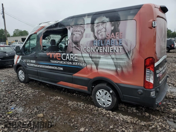 2019 Ford Transit Passenger XL with VIN 1FBAX2CM3KKA62143, listed as a Copart auction lot 60708845 with 112,166 mi miles and Salvage title. Bid and sale history available at DreamBid. Image 2.