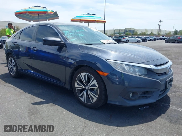 2017 Honda Civic EX-T with VIN 2HGFC1F36HH640361, listed as a IAAI auction lot 42161823 with 73,780 mi miles. Bid and sale history available at carsss.com. Image 1.