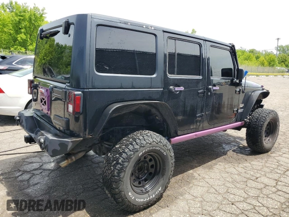 2012 Jeep Wrangler Unlimited Sahara with VIN 1C4BJWEG4CL120370, listed as a Copart auction lot 58744135 with 166,455 mi miles and Clean title. Bid and sale history available at DreamBid. Image 3.