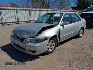 2002 Toyota Corolla CE with VIN 1NXBR12E92Z654340, listed as a IAAI auction lot 41805390 with 62,899 mi miles and . Bid and sale history available at DreamBid. Image 2.