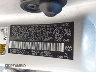 2005 Toyota Prius with VIN JTDKB20UX57054812, listed as a IAAI auction lot 42145700 with 171,163 mi miles. Bid and sale history available at carsss.com. Image 9.