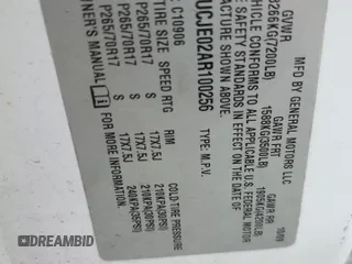 2010 Chevrolet Suburban LT z VIN 1GNUCJE02AR100256, wystawiony jako Copart lot #49978905 z przebiegiem 257 826 mil mil oraz Szkoda całkowita • Salvage title. Historia ofert i sprzedaży dostępna na DreamBid. Obrazek 13.