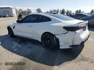2025 BMW M4 Competition with VIN WBS23HK09SCS16550, listed as a Copart auction lot 48350975 with 6,914 mi miles and Salvage Title. Bid and sale history available at carsss.com. Image 2.