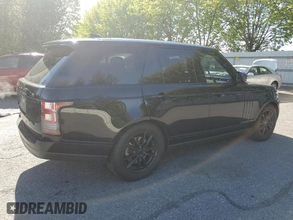 2017 Land Rover Range Rover with VIN SALGR2FK1HA348039, listed as a Copart auction lot 58626775 with 50,748 mi miles and Clean title. Bid and sale history available at DreamBid. Image 3.