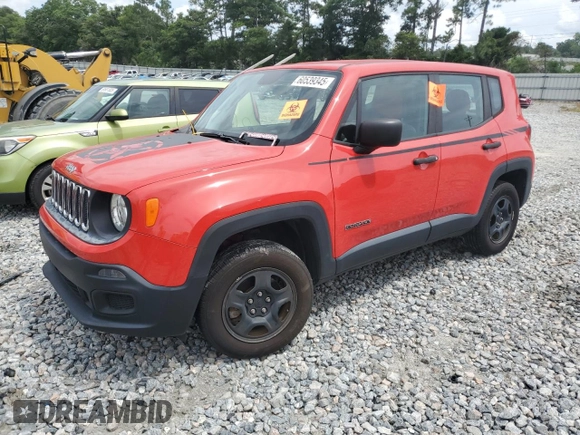 2018 Jeep Renegade Sport with VIN ZACCJBABXJPH41855, listed as a Copart auction lot 60539345 with 40,771 mi miles and Salvage title. Bid and sale history available at DreamBid. Image 1.