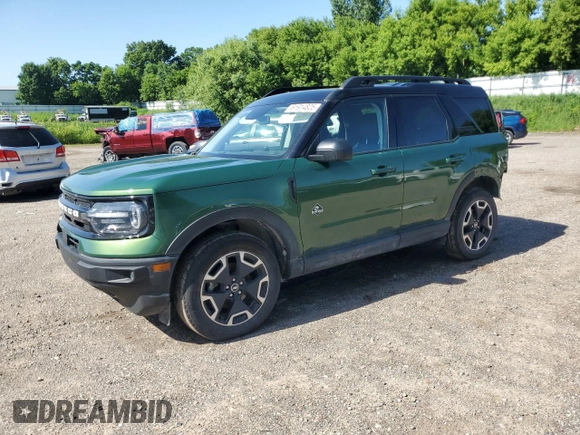 2024 Ford Bronco Sport Outer Banks with VIN 3FMCR9C69RRE22039, listed as a Copart auction lot 61914825 with 32,942 mi miles and Clean title. Bid and sale history available at DreamBid. Image 1.