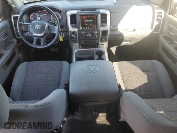 2018 Ram 1500 Big Horn with VIN 1C6RR7LT6JS298093, listed as a Copart auction lot 57454835 with 57,638 mi miles and Salvage title. Bid and sale history available at DreamBid. Image 8.