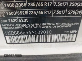 2006 Mercedes-Benz M 350 with VIN 4JGBB86E56A109010, listed as a IAAI auction lot 42236038 with Not Provided miles and . Bid and sale history available at DreamBid. Image 9.