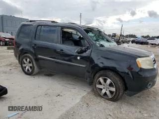 2013 Honda Pilot Touring with VIN 5FNYF3H92DB003706, listed as a Copart auction lot 42367225 with Not Provided miles and Salvage Title. Bid and sale history available at DreamBid. Image 4.