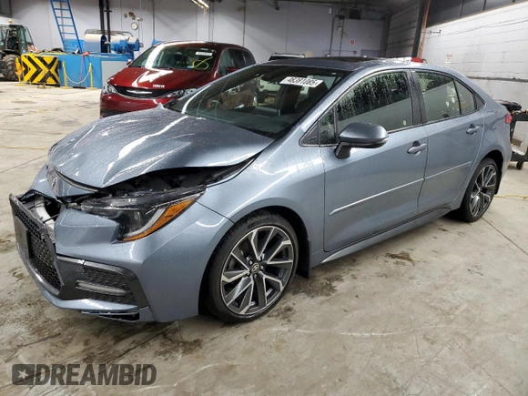2021 Toyota Corolla SE with VIN JTDP4MCE7MJ058723, listed as a Copart auction lot 48381085 with 49,247 mi miles and Salvage Title. Bid and sale history available at carsss.com. Image 1.