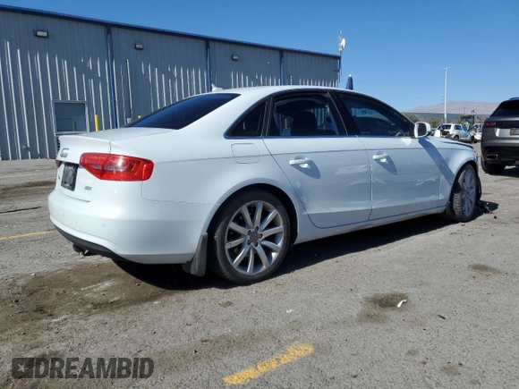 2013 Audi A4 Premium Plus with VIN WAUEFAFL8DN039856, listed as a Copart auction lot 44357595 with 0 mi miles and Salvage Title. Bid and sale history available at carsss.com. Image 3.