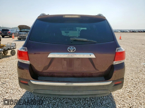 2012 Toyota Highlander Limited with VIN 5TDYK3EH9CS068537, listed as a Copart auction lot 59671085 with 166,864 mi miles and Salvage title. Bid and sale history available at DreamBid. Image 6.