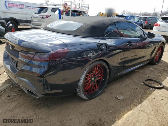 2019 BMW 8 Series M850i xDrive with VIN WBAFY4C52KBX39344, listed as a Copart auction lot 50695235 with 35,699 mi miles and Clean Title. Bid and sale history available at carsss.com. Image 3.