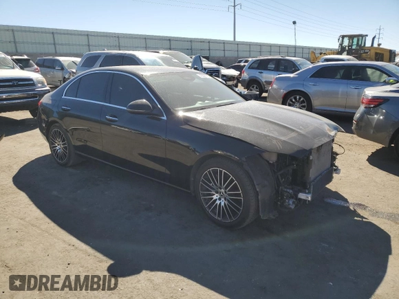 2023 Mercedes-Benz C 300 with VIN W1KAF4HB0PR153442, listed as a Copart auction lot 45536115 with 19,333 mi miles and Salvage Title. Bid and sale history available at DreamBid. Image 4.