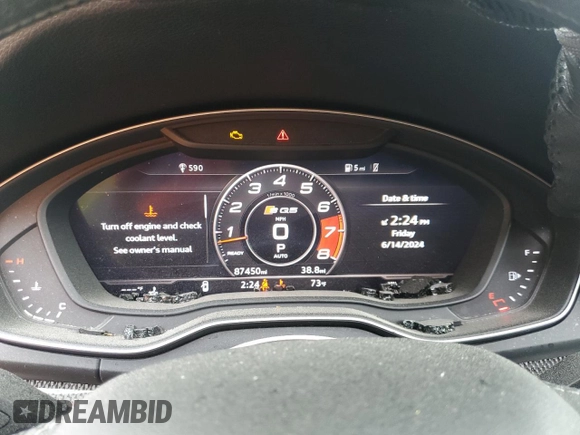 2018 Audi SQ5 Prestige with VIN WA1C4AFY1J2072006, listed as a Copart auction lot 58429414 with 87,450 mi miles and Salvage Title. Bid and sale history available at DreamBid. Image 9.