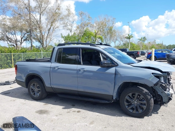 2023 Honda Ridgeline Sport with VIN 5FPYK3F13PB067936, listed as a IAAI auction lot 41535175 with 27,503 mi miles. Bid and sale history available at carsss.com. Image 14.