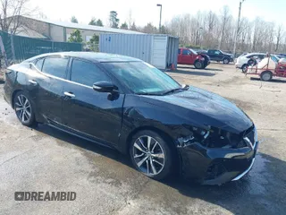 2019 Nissan Maxima SV with VIN 1N4AA6AV8KC371882, listed as a IAAI auction lot 41779671 with 107,296 mi miles and . Bid and sale history available at DreamBid. Image 1.