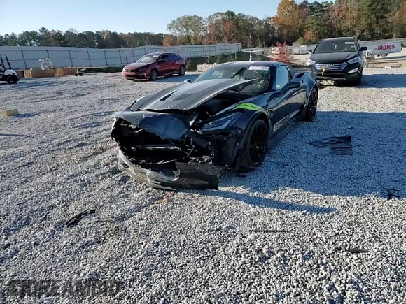 2019 Chevrolet Corvette Grand Sport 2LT with VIN 1G1YX2D79K5110951, listed as a Copart auction lot 82776964 with 0 mi miles and Salvage Title. Bid and sale history available at carsss.com. Image 10.