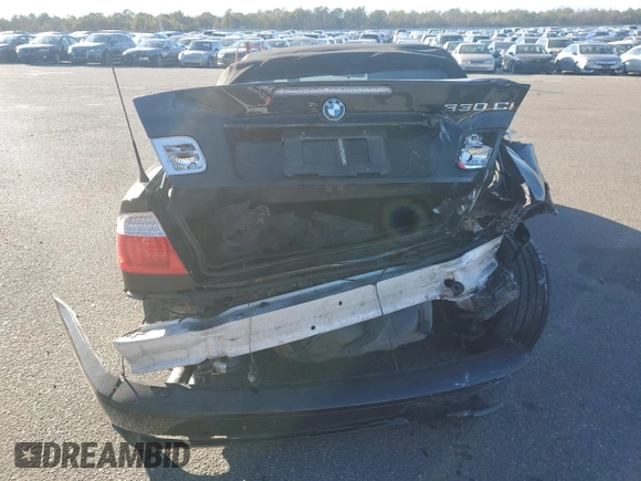 2005 BMW 3 Series 330Ci with VIN WBABW53405PL51084, listed as a Copart auction lot 87222954 with 0 mi miles and Salvage Title. Bid and sale history available at carsss.com. Image 6.