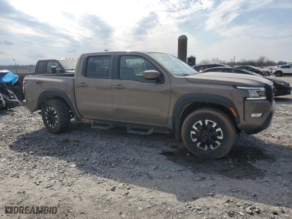 2024 Nissan Frontier PRO-4X with VIN 1N6ED1EK1RN616488, listed as a Copart auction lot 47004845 with 27,112 mi miles and Salvage Title. Bid and sale history available at carsss.com. Image 4.