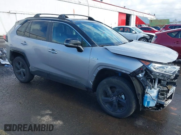 2021 Toyota RAV4 Hybrid XSE with VIN 4T3E6RFV1MU057532, listed as a IAAI auction lot 41713474 with 22,164 mi miles. Bid and sale history available at carsss.com. Image 1.