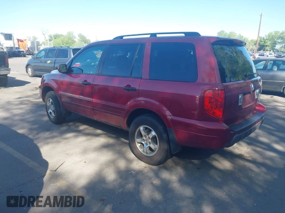 2003 Honda Pilot EX with VIN 2HKYF18543H603256, listed as a IAAI auction lot 42141096 with 260,535 mi miles and . Bid and sale history available at DreamBid. Image 3.