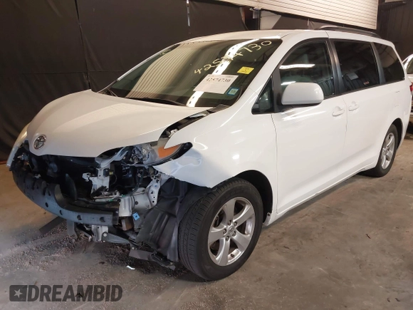 2014 Toyota Sienna LE AAS with VIN 5TDKK3DCXES499628, listed as a IAAI auction lot 42574730 with 110,532 mi miles and . Bid and sale history available at DreamBid. Image 19.