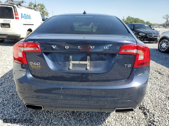 2015 Volvo S60 T5 Drive-E Premier with VIN YV140MFK8F2366989, listed as a Copart auction lot 52489475 with 29,442 mi miles and Salvage Title. Bid and sale history available at carsss.com. Image 6.