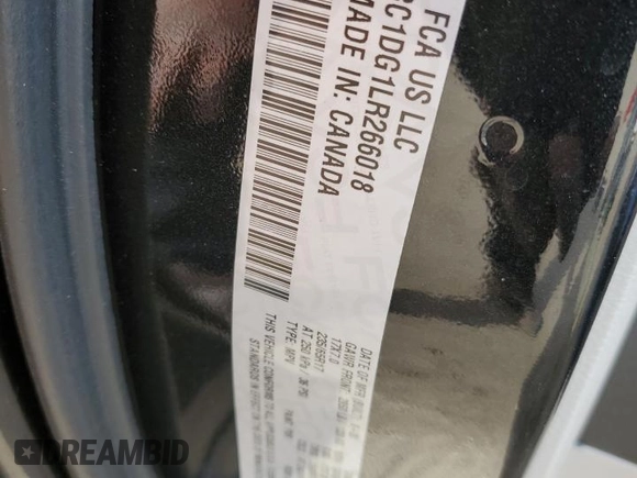 2020 Chrysler Voyager LXi z VIN 2C4RC1DG1LR266018, wystawiony jako Copart lot #47455945 z przebiegiem Nie podano mil oraz Szkoda całkowita • Salvage title. Historia ofert i sprzedaży dostępna na DreamBid. Obrazek 14.