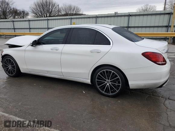 2021 Mercedes-Benz C 300 with VIN W1KWF8DBXMR647273, listed as a Copart auction lot 45994005 with 47,550 mi miles and Salvage Title. Bid and sale history available at DreamBid. Image 2.