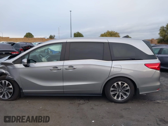 2022 Honda Odyssey EX-L with VIN 5FNRL6H77NB041754, listed as a IAAI auction lot 41791425 with 15,306 mi miles and . Bid and sale history available at DreamBid. Image 15.