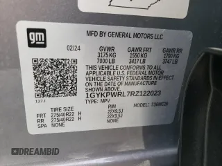 2024 Cadillac LYRIQ Sport z VIN 1GYKPWRL7RZ122023, wystawiony jako Copart lot #80765334 z przebiegiem 6 183 mil mil oraz Szkoda całkowita • Salvage title. Historia ofert i sprzedaży dostępna na DreamBid. Obrazek 12.