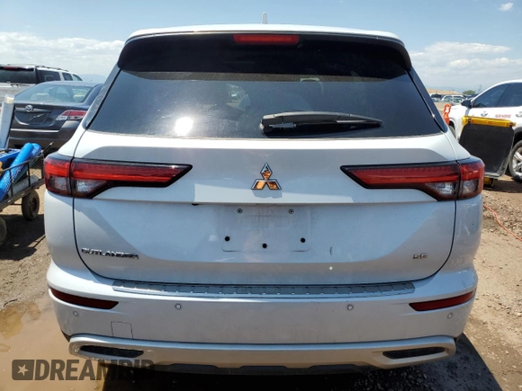 2022 Mitsubishi Outlander SE with VIN JA4J3UA80NZ011133, listed as a Copart auction lot 62770705 with 37,530 mi miles and Salvage title. Bid and sale history available at DreamBid. Image 6.