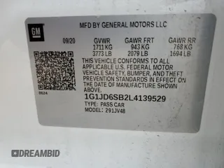 2020 Chevrolet Sonic LT z VIN 1G1JD6SB2L4139529, wystawiony jako Copart lot #87951275 z przebiegiem 127 332 mil mil oraz Szkoda całkowita • Salvage title. Historia ofert i sprzedaży dostępna na DreamBid. Obrazek 12.